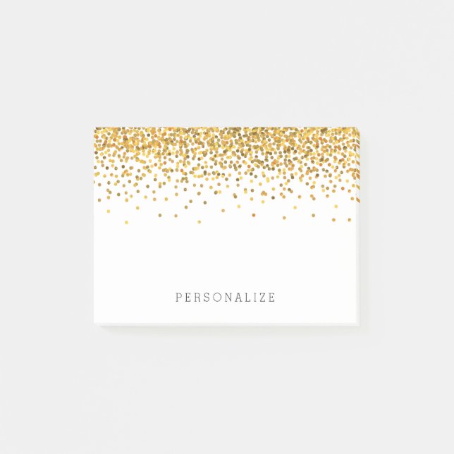 GoldConfetti Post-it Klebezettel (Vorderseite)