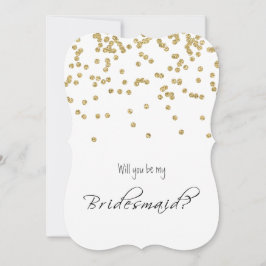 GoldConfetti - sind- Sie meine Brautjungfer? Einladung