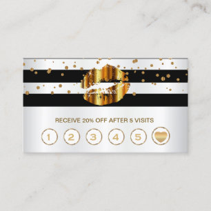 GoldConfetti u. Goldlippen - Loyalitäts-Karten Treuekarte