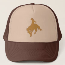 Goldcowboy-sträubendes Pferd