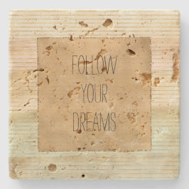 Goldcreme-Blush-Minusstreifen Steinuntersetzer