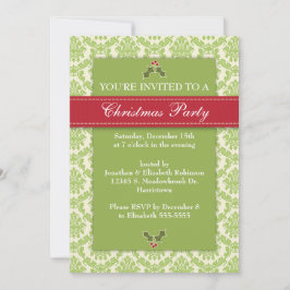 Golddamast-Feiertags-Party Einladung