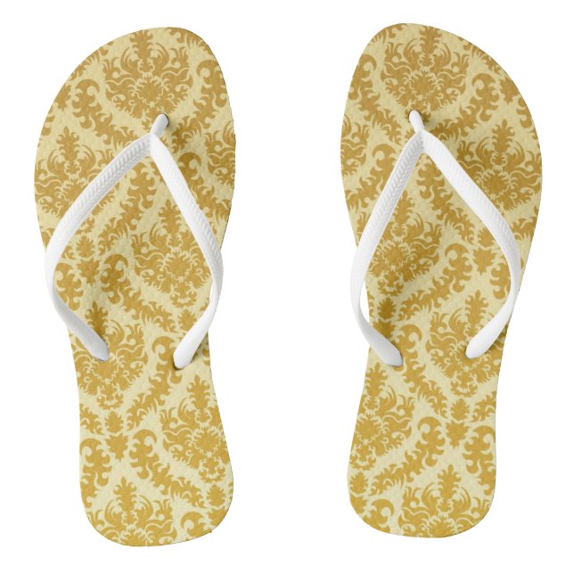 Golddamast Flip Flops (Fußbett)