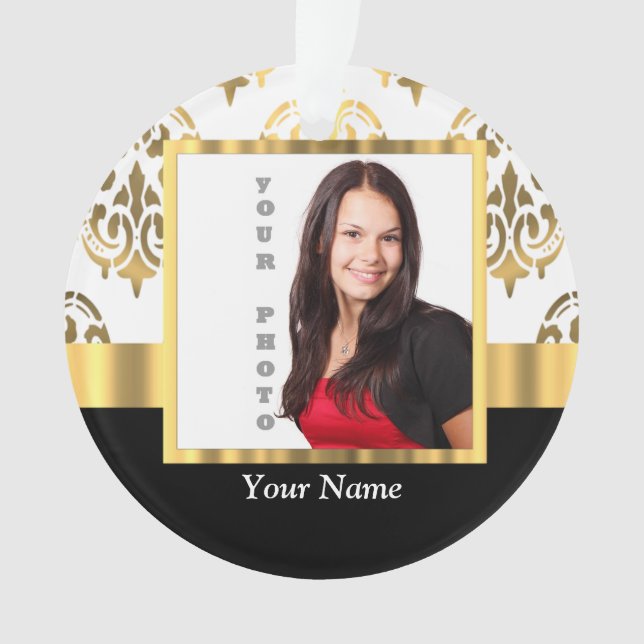 Golddamast instagram Fotoschablone Ornament (Vorderseite)