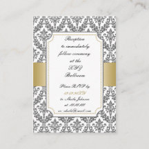 Golddamastenhochzeit Empfang Karten