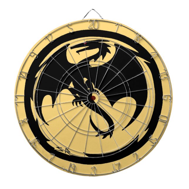 Golddartboard des Schwarzen Drachen Dartscheibe (vorne)
