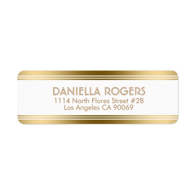 Golddekorative Streifen Geometrisches modernes Des (Vorne)