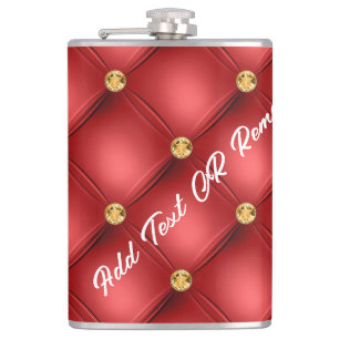 Golddiamant - roter Flasche mit benutzerdefinierte Flachmann