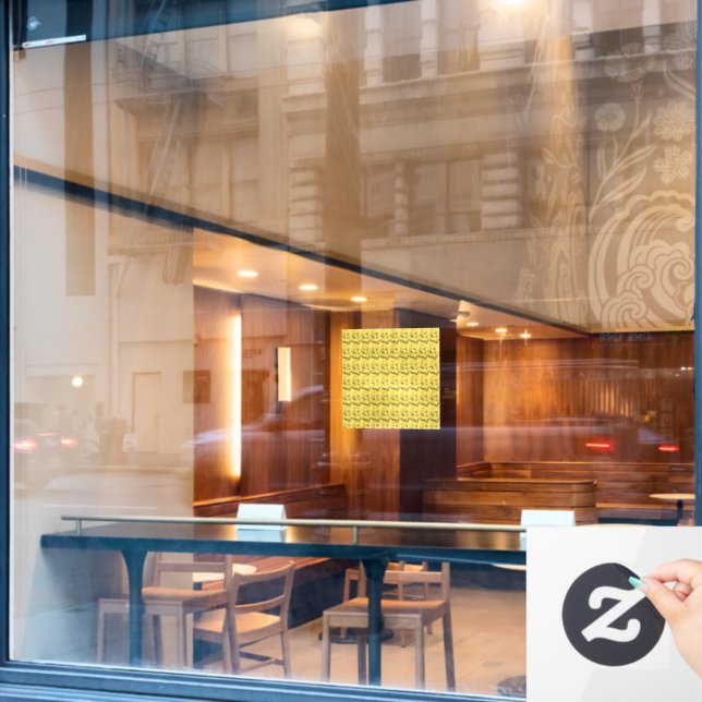 Golddolar Fensteraufkleber (Café-Fenster)