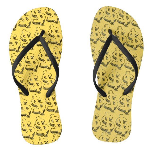 Golddolar Flip Flops (Fußbett)
