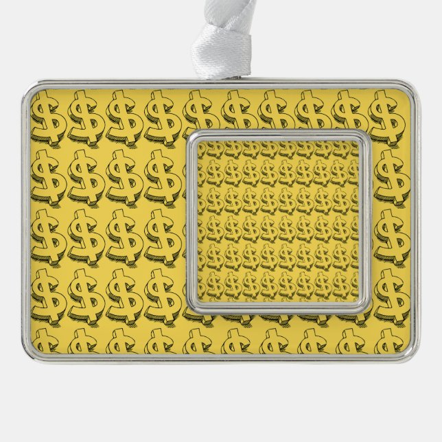 Golddolar Rahmen-Ornament Silber (Vorderseite)