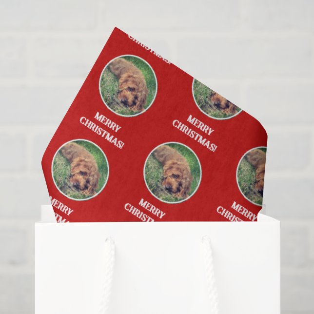 Golddoodle rotes Wrapping-Papier Seidenpapier (Geschenktüte)