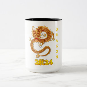 Golddrache 2024 zweifarbige tasse