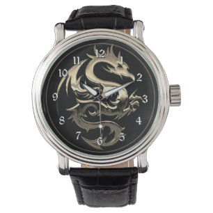 Golddrache Armbanduhr