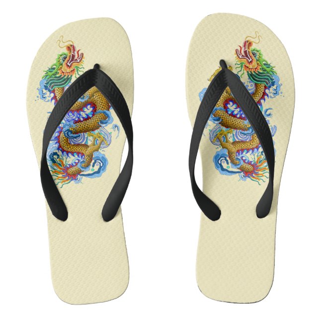 Golddrache Flip Flops (Fußbett)