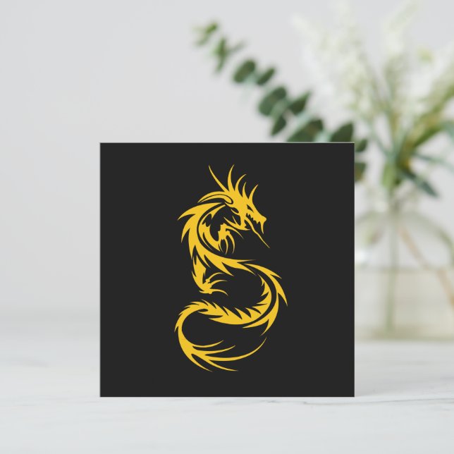 Golddrache Karte (Stehend Vorderseite)