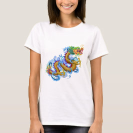 Golddrache mit Wasser-Spritzen T-Shirt