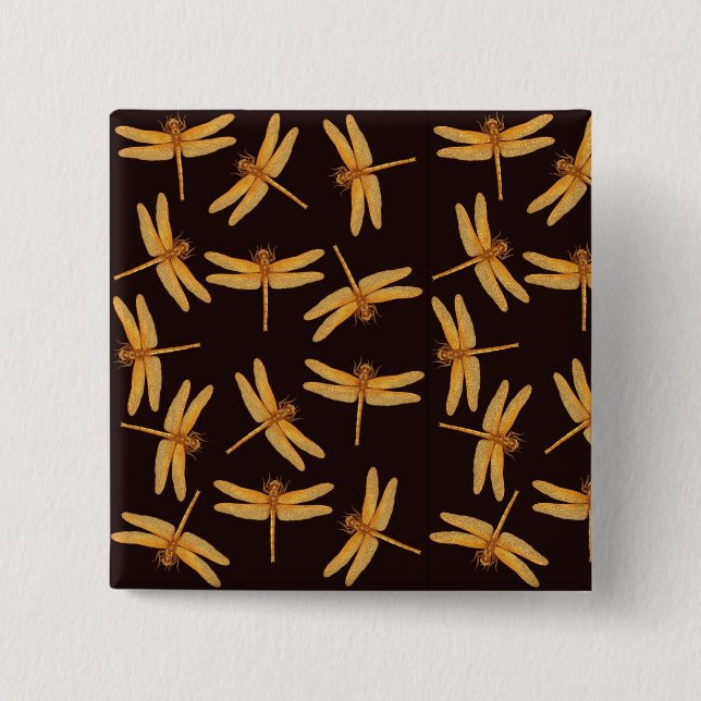 Golddrachenfliegen-Button Button (Vorderseite)