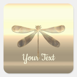 Golddragonfly Quadratischer Aufkleber