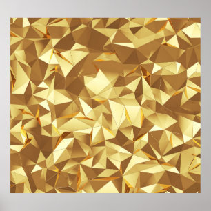 Golddreieck: Abstrakte Hintergrundtextur. Poster