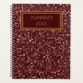Golddruckminimalistin aus Burgund Planer