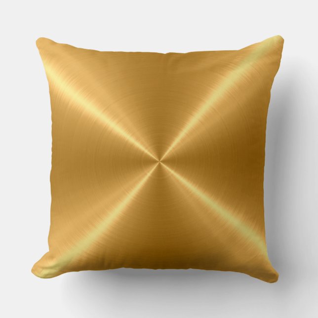 GoldEdelstahl-Metall 3 Kissen (Vorderseite)