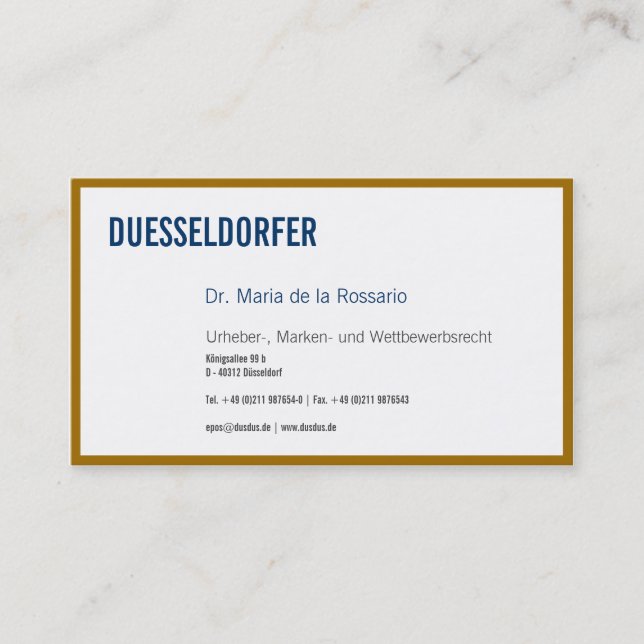 Goldedge Business-Karten Visitenkarte (Vorderseite)