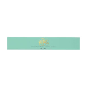 Goldeffekt-Aqua-Bauch-Band für Wedding Einladung Einladungsbanderole