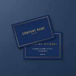 Goldeffektgrenze, blau beruflich visitenkarte