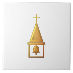 Golden "3-D" Bell Tower Fliese