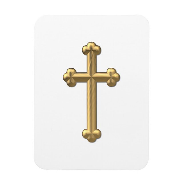 Golden "3-D" Cross 2 Magnet (Vertikal)