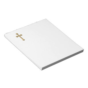 Golden "3-D" Cross 2 Notizblock