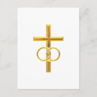 Golden 3-D Cross mit Hochzeitsrennen