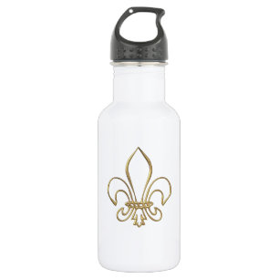 Golden "3-D" Fleur-de-lis Edelstahlflasche