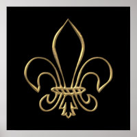 Golden "3-D" Fleur-de-lis