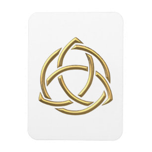 Golden "3-D" Holy Trinity Symbol 2 Magnet