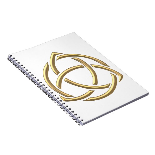 Golden "3-D" Holy Trinity Symbol 2 Notizblock (Rechte Seite)