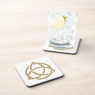 Golden "3-D" Holy Trinity Symbol 2 Untersetzer