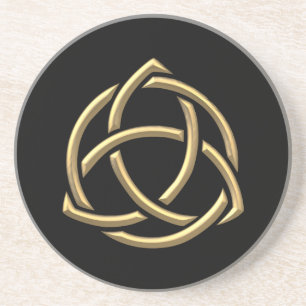Golden "3-D" Holy Trinity Symbol 2 Untersetzer
