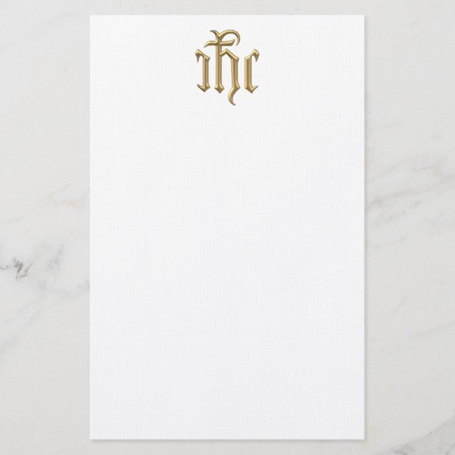 Golden "3-D" IHC Briefpapier (Vorderseite)