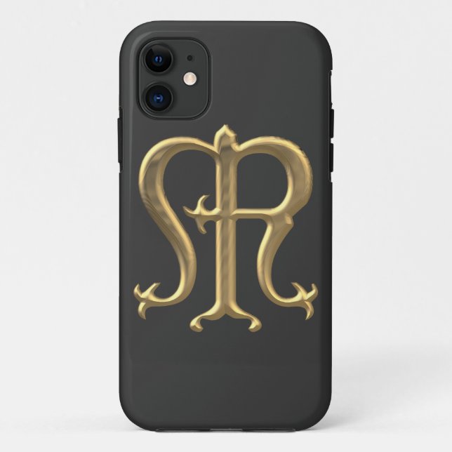 Golden "3-D" Jungfrau Mary Symbol Case-Mate iPhone Hülle (Rückseite)