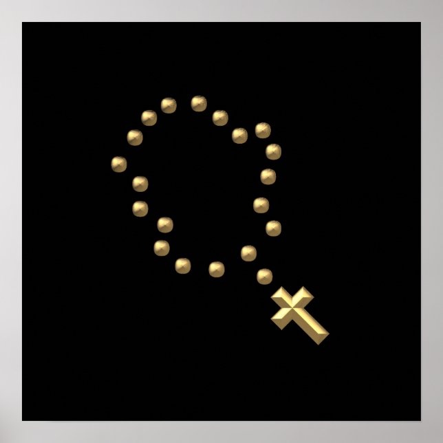 Golden "3-D" Kapsel oder Rosary Poster (Vorne)