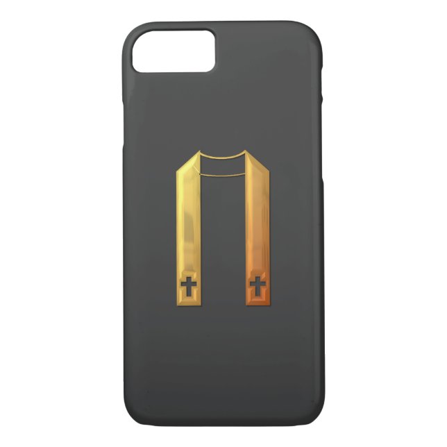 Golden "3-D" Liturgical Stole Case-Mate iPhone Hülle (Rückseite)