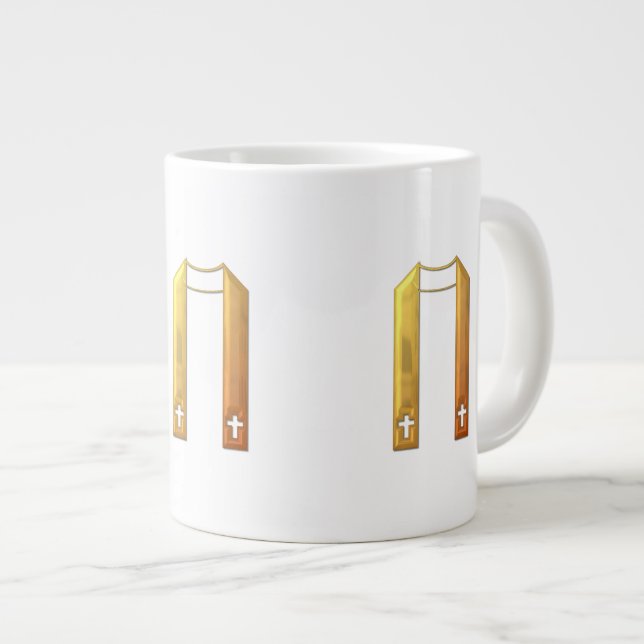 Golden "3-D" Liturgical Stole Jumbo-Tasse (Vorderseite Rechts)