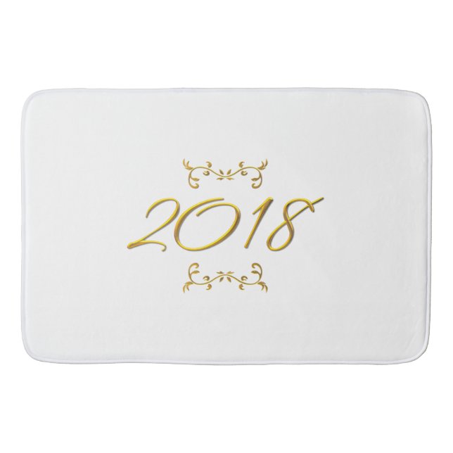 Golden 3-D Look 2018 Bath Mat Template Badematte (Vorderseite)