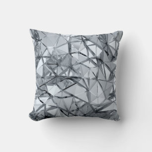 Golden 3D Metal: Geometrischer Hintergrund Kissen