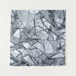Golden 3D Metal: Geometrischer Hintergrund Wandteppich
