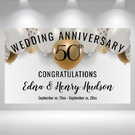 Golden 50. Hochzeitstag Banner