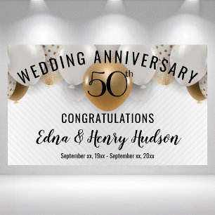 Golden 50. Hochzeitstag Banner