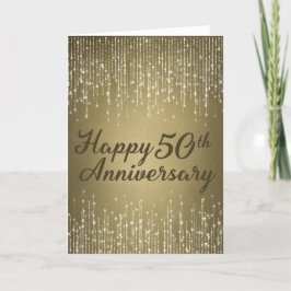 Golden 50. Hochzeitstag Karte